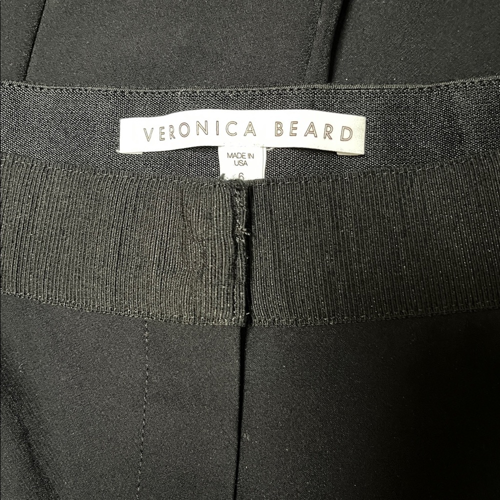 Veronica Beard Black Slim Ankle Pants Size 6 Stretch Tailored - Picture 2 of 8